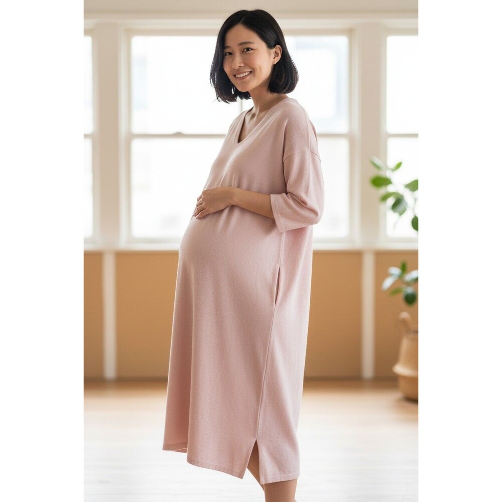 Maternity Midi Sweater Dress GAP Pink Size M